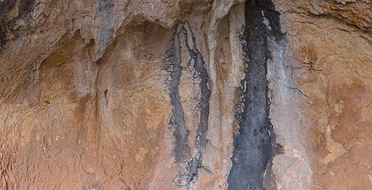 Gigapixel image of the left area of Cova dels Cavalls, real color