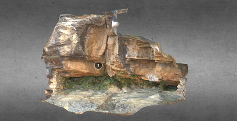 3D model of the entire shelter of Les Dogues.